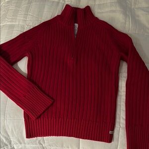 Calvin Klein Red Cowl Neck Sweater
